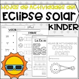 Paquete de Actividades del Eclipse Solar KINDER| Solar Ecl