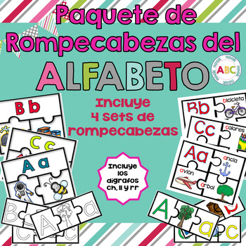 Paquete de Rompecabezas del Alfabeto by ABC Nook | TpT