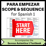 Para Empezar Unit Plan for Auténtico (Spanish) 1 Textbook