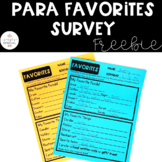 Para Favorites Survey