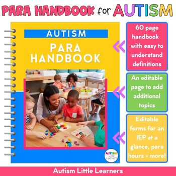 Preview of Para Handbook:  For Paraprofessional and Paraeducator Autism Training