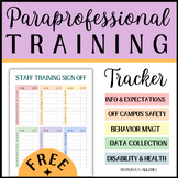 Para Training Tracking System | SPED Teacher Organization 