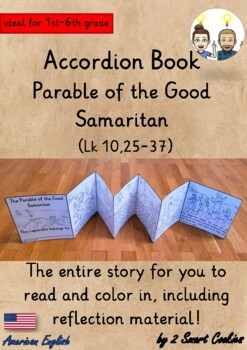 Preview of Parable of the Good Samaritan Accordion Book Bible Foldable Booklet Religion