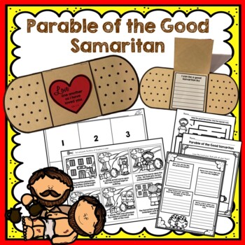 Preview of Parable of the Good Samaritan Craft, sequencing, and worksheets