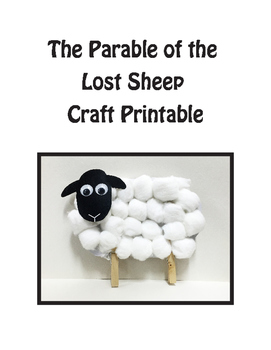 Preview of Parable of the Lost Sheep Craft, Elementary Bible Craft, Luke 15 Craft