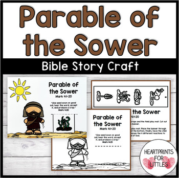 Parable of the Sower Bible Craft by Heartprints for Littles | TpT
