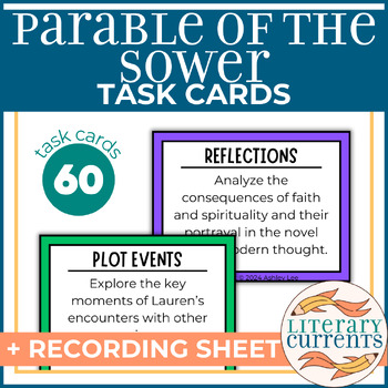 Preview of Parable of the Sower | Butler | Analysis Task Cards | AP Lit HS ELA