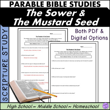 Preview of Parable of the Sower and Mustard Seed Bible Studies