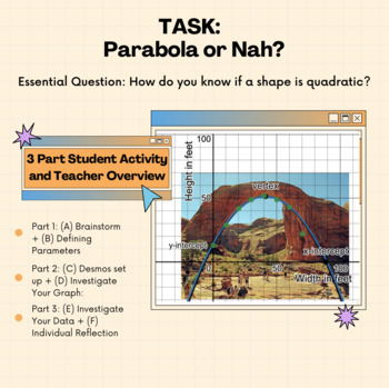 Preview of Parabola or Nah? Quadratic Characteristics Investigation Task