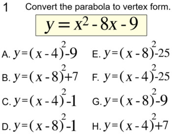 vertex to standard calculator