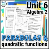 Parabolas and Quadratic Functions - Unit 6 - Texas Algebra