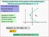 Parabolas with respect to the directrix and focus (PP)