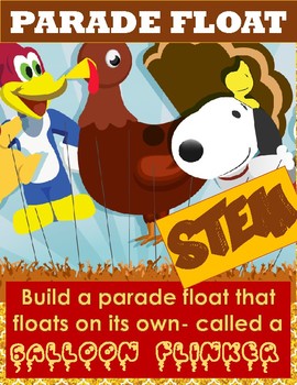 Preview of Parade Float Balloon Flinker STEM- Thanksgiving Activity