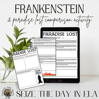 Preview of Paradise Lost & Frankenstein: Close Reading & Pairing Activity