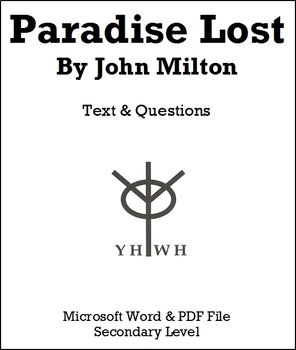 Preview of Paradise Lost Text and Questions