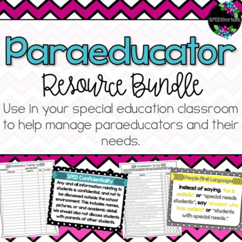 Preview of Special Education Paraeducator Resource Bundle
