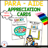 Paraeducator - Teacher's Aide Appreciation Greeting Cards-