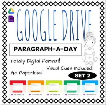 Preview of Paragraph-A-Day Google Forms Distance and Digital Learning Resource Set 2