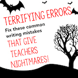 Paragraph Correction--Writing Activity for Halloween