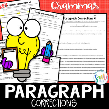Preview of Paragraph Correction (Fix-It Paragraphs) (5th, 6th, 7th, 8th Grade)