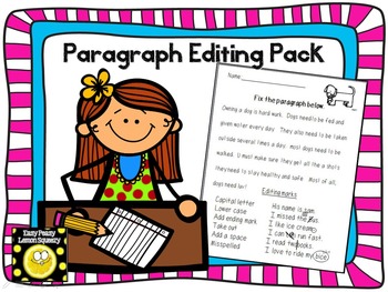 Preview of Paragraph Editing Pack