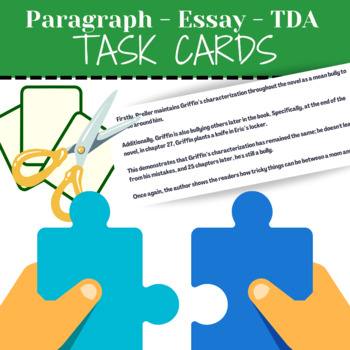 Preview of TDA Task Cards (Organizing a Paragraph)