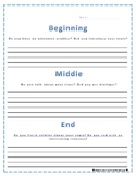 Paragraph Graphic Organizer - Beginning, Middle, End