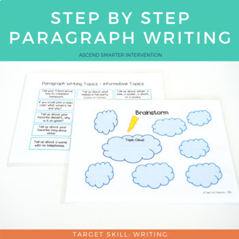 Preview of Paragraph Graphic Organizers - Step by Step