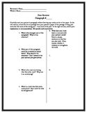 Paragraph Peer Review Worksheet