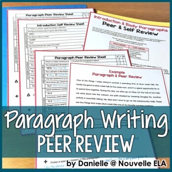 Preview of Paragraph Revision Activity - Peer Review and Self Review Worksheets