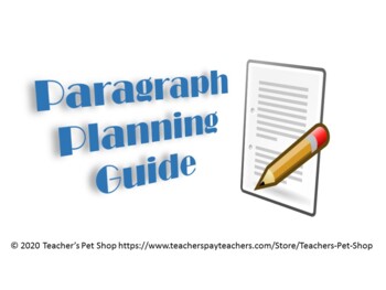 Preview of Paragraph Planning Guide