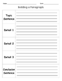 Paragraph Planning Sheet