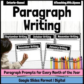Paragraph Prompts for the Year | Paragraph Writing Practice Task | G Slides
