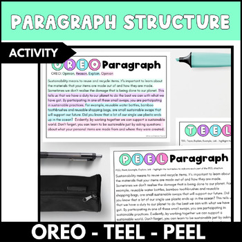 Preview of Paragraph Structure Activity - Brights