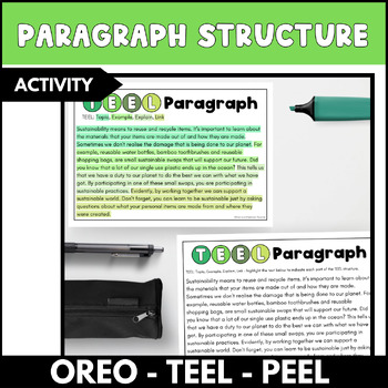 Preview of Paragraph Structure Activity - Leafy Green