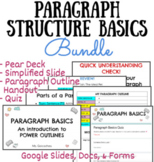 Paragraph Structure Basics Bundle (includes Pear Deck, Sli