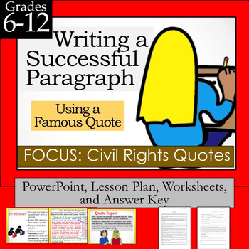 Preview of Writing a Successful Paragraph Using a Famous Quote