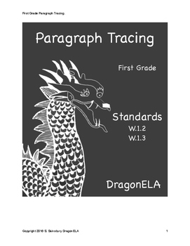 Preview of Paragraph Tracing First Grade