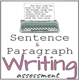Sentence & Paragraph Writing Assessment