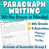 Paragraph Writing - Australian Animals (1) - 6th Grade