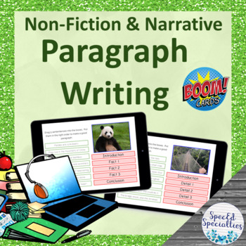 Preview of Paragraph Writing BOOM Cards™ BUNDLE