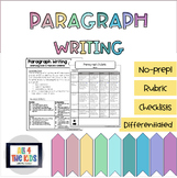 Paragraph Writing - Checklists, Learning Goals and Rubrics