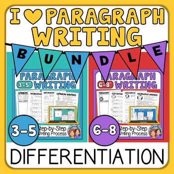 Preview of Paragraph Writing of the Week Graphic Organizers- Differentiation for Grades 5-6