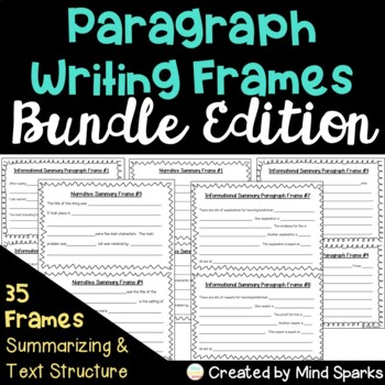 Preview of Paragraph Writing Frames **Bundle**