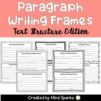 Preview of Paragraph Writing Frames (Text Structure Edition)