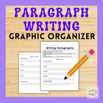 Preview of Paragraph Writing Graphic Organizer