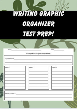 Preview of Paragraph Writing Graphic Organizer (Editable)