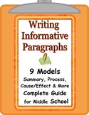 Paragraph Writing Guide with Models All Subjects -- Skills