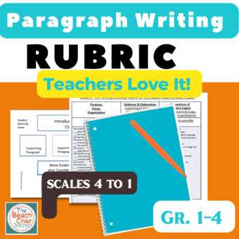 Preview of Paragraph Writing How to Write a Paragraph RUBRIC