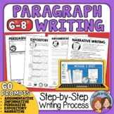 Paragraph Writing How to Write a Paragraph of the Week Grades 6-8 with Digital
